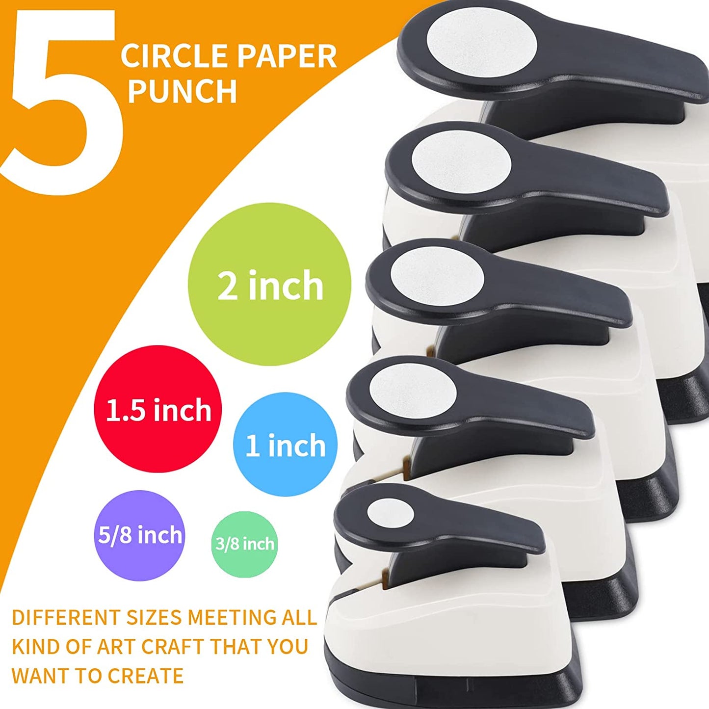 Paper Punches, 1 inch Hole Punch,Heart Paper Punch, 6pcs Hole Punch Set, Flower Paper Punch, For Scrapbooking