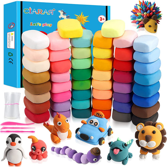 CiaraQ Modeling Clay Kit - 50 Colors Air Dry Ultra Light Clay, Safe & Non-Toxic