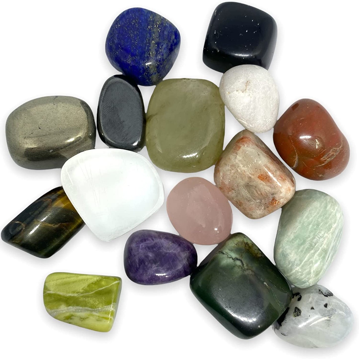 Spiritual Elementz Assorted Tumbled Stones (200-220 Grams Approx), Natural Tumble Stone
