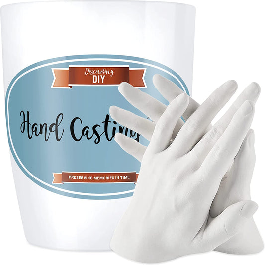 Discovering DIY Hand Casting Kit - Craft Supplies for Plaster Mold w/ Molding Powder, Gloves, Paint & Tools - Valentines Day Gifts for Women, Men and Anniversary - Couple Gifts for Adults