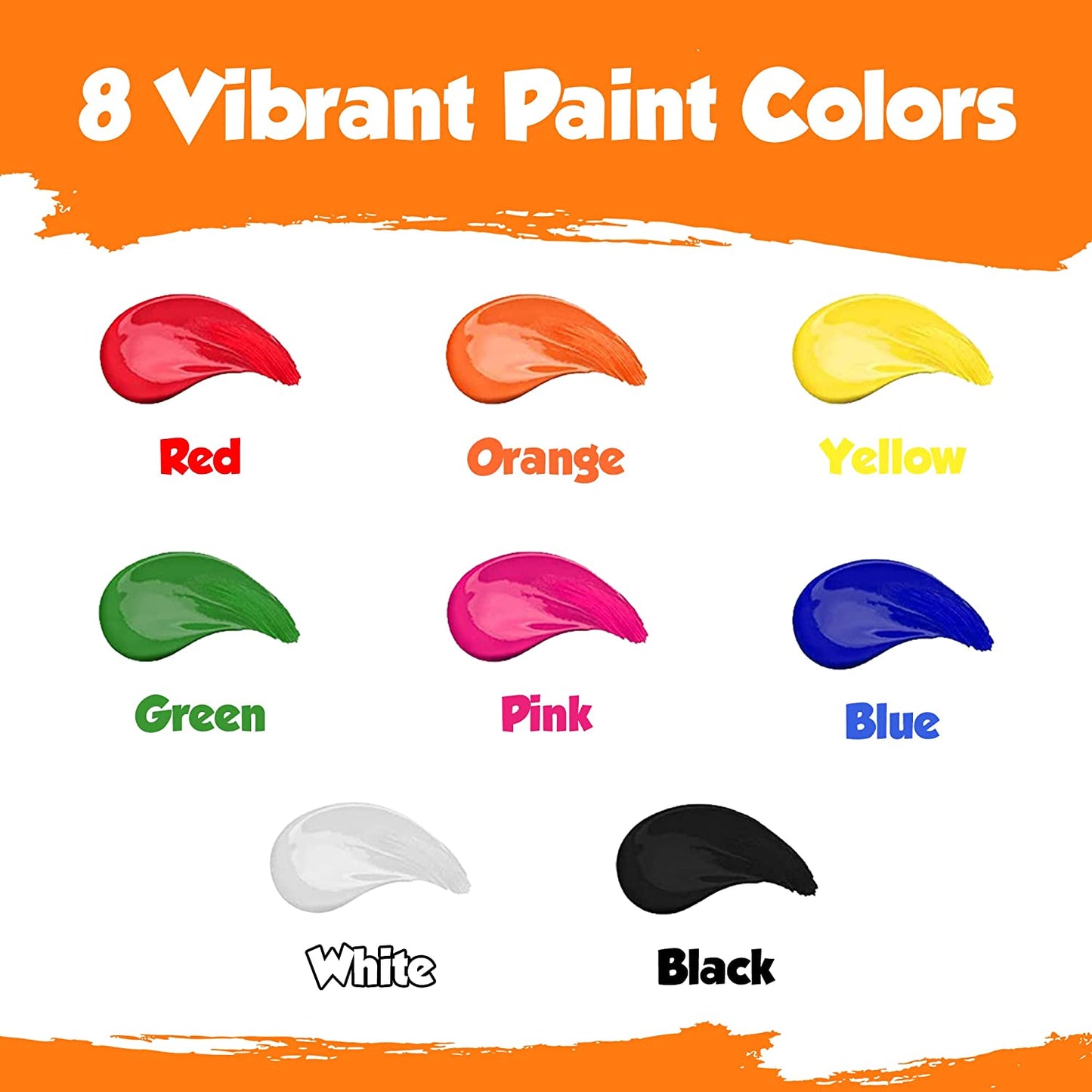LS Kids Paint Set - 12 Colors Kids Paint 2 oz Each - Washable Paint for Kids for Kids Art, Craft, School and Home Finger Painting Projects