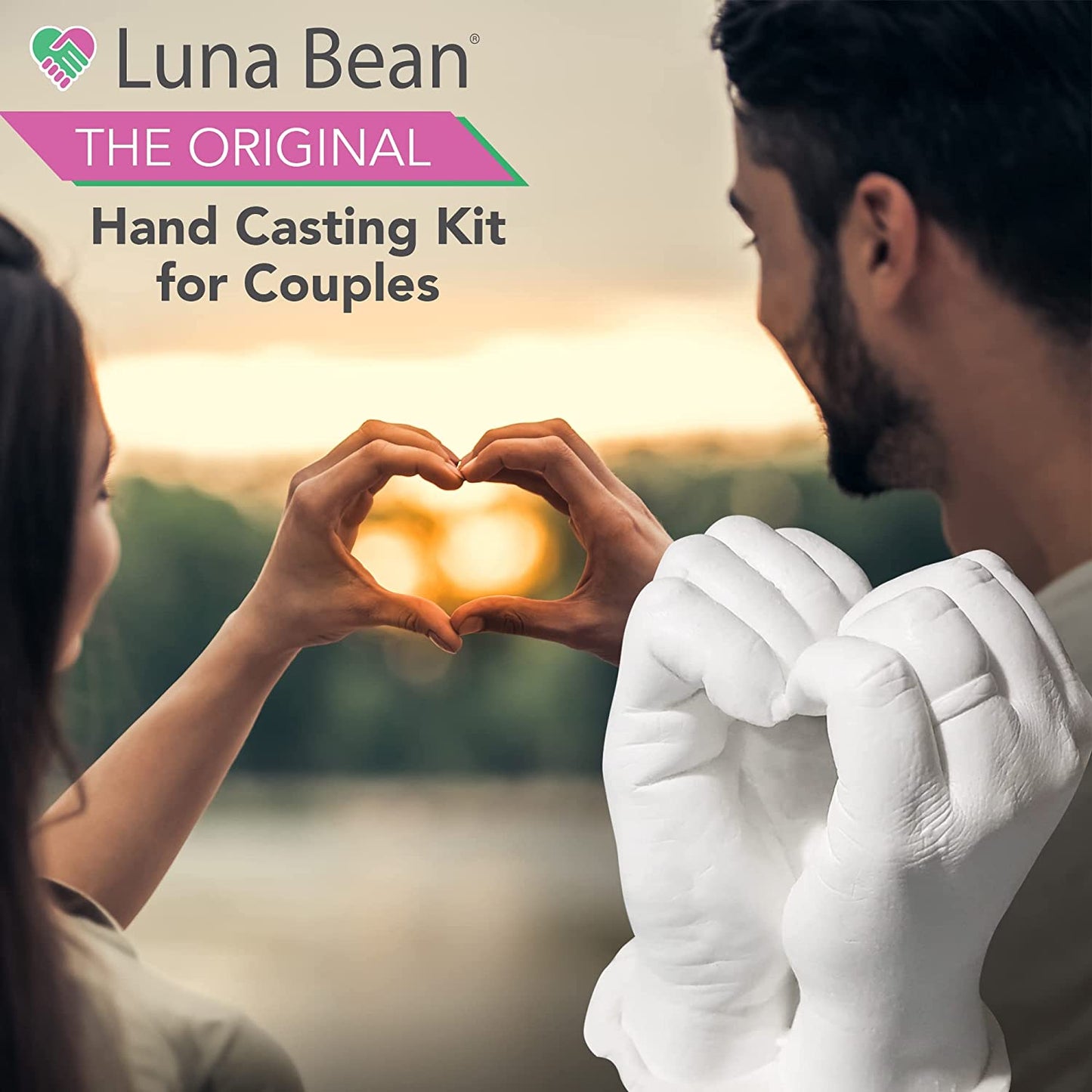 Luna Bean Hand Casting Kit - Perfect Wedding Gifts & Couples Gifts - Silver, Bronze & Gold Metallic Acrylic Paint Included