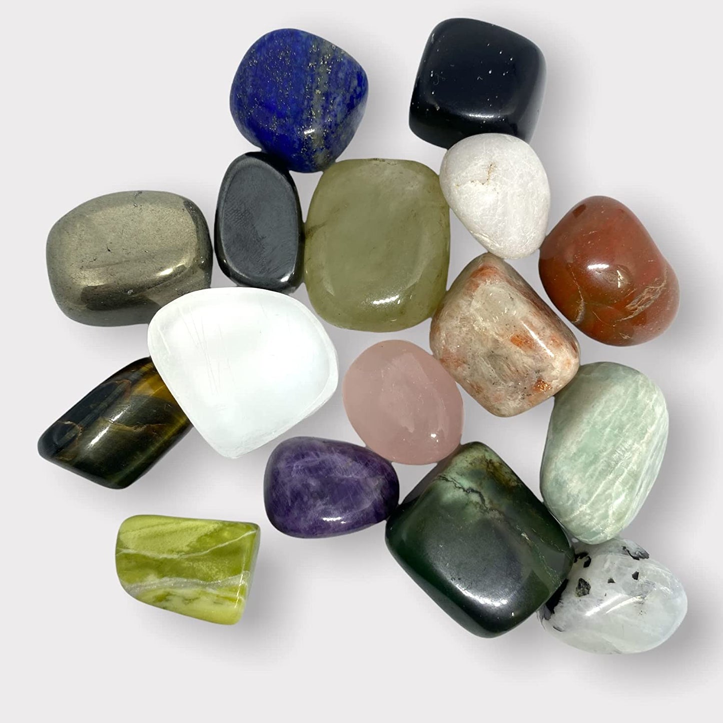 Spiritual Elementz Assorted Tumbled Stones (200-220 Grams Approx), Natural Tumble Stone
