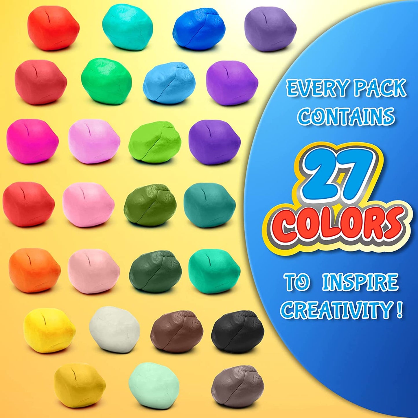 Air Dry Clay 27 Colors, Modeling Clay for Kids, DIY Molding Magic Clay for with Tools, Soft & Ultra Light