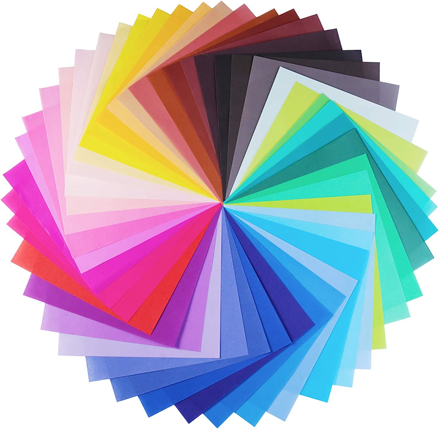Origami Paper Large, Opret 100 Sheets 20x20cm / 8 inch Large Origami Paper 50 Vivid Colors Single Sided