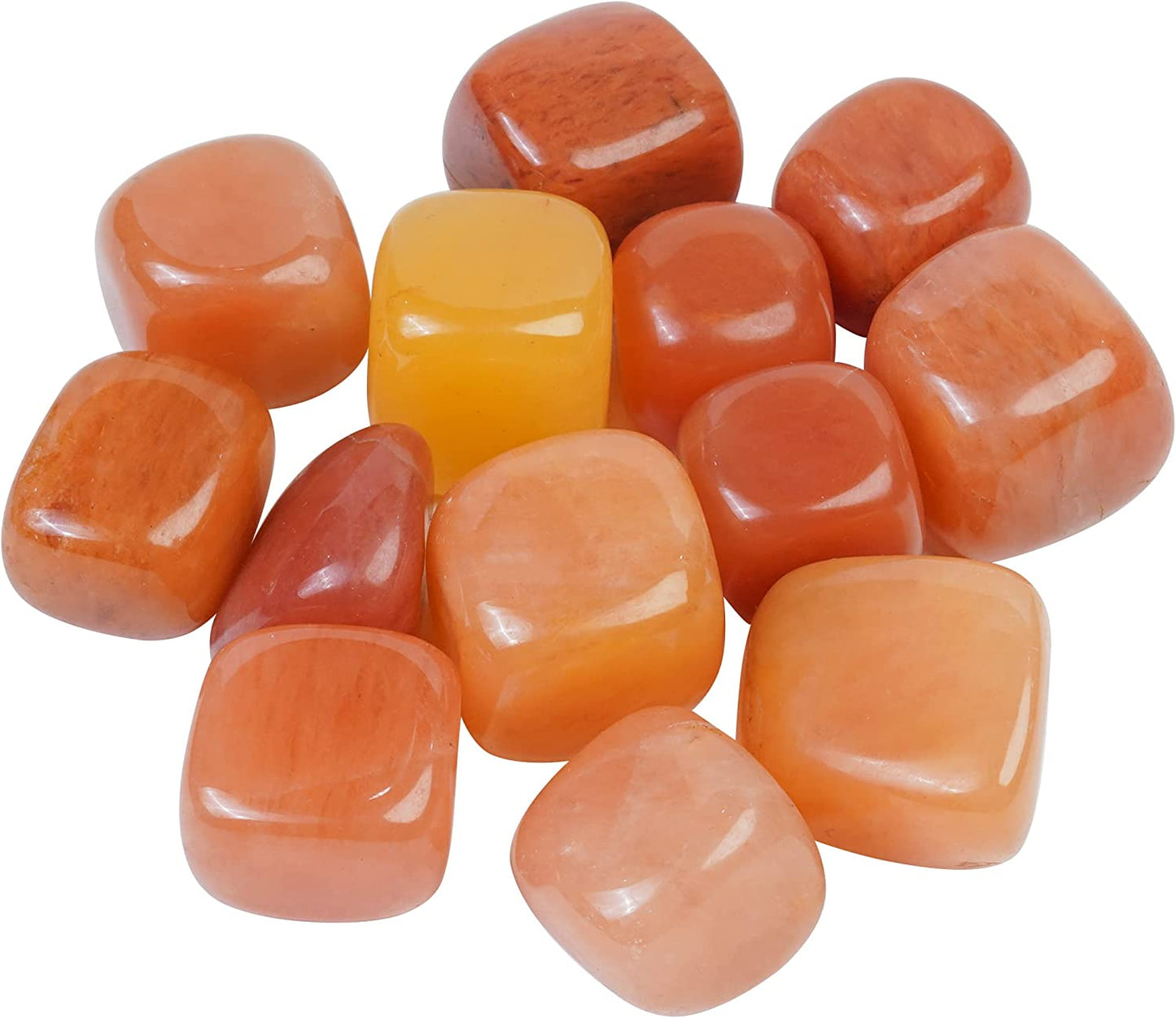 Bezavo Yellow Aventurine Tumbled Stones and Crystals Bulk 13 Pieces Set