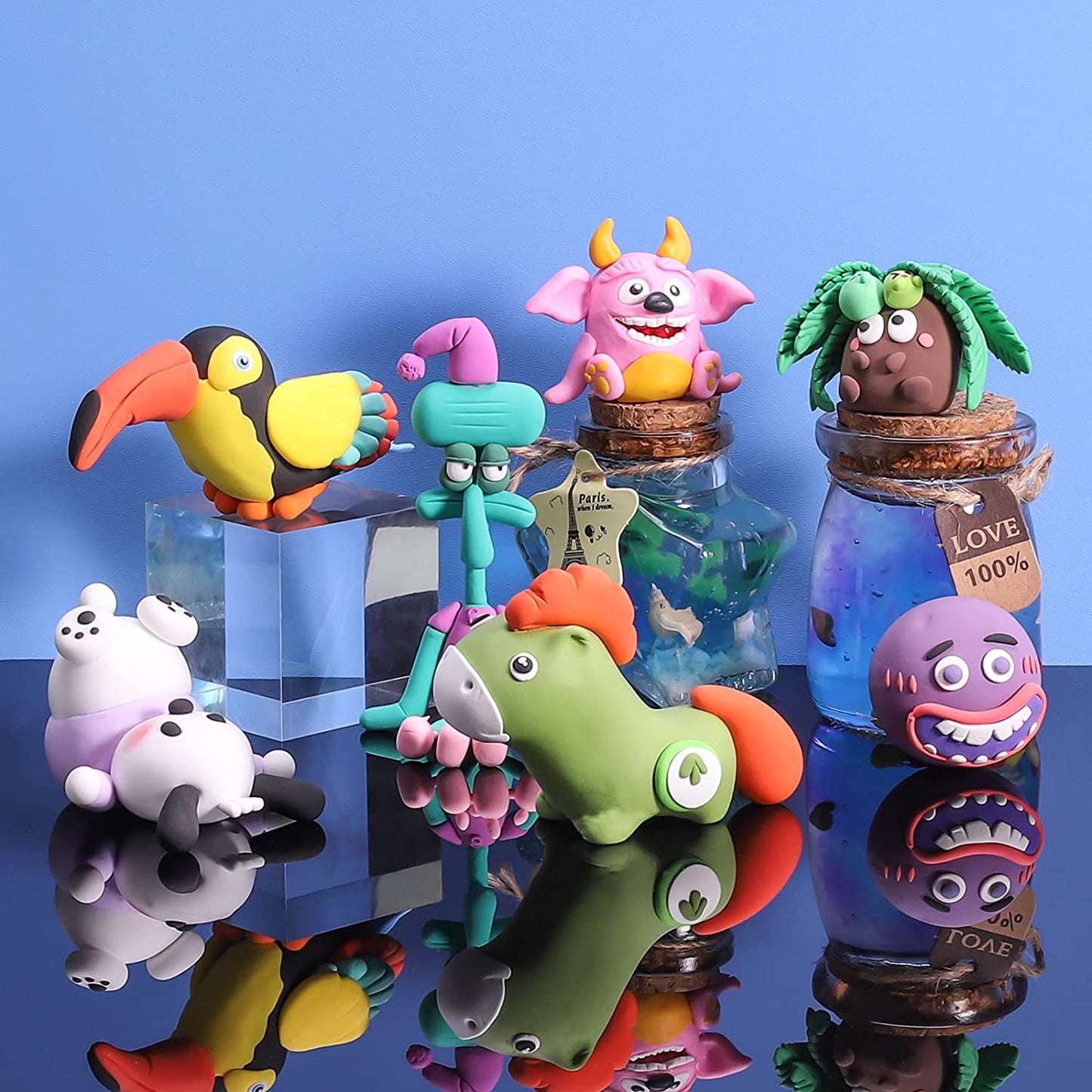 CiaraQ Modeling Clay Kit - 50 Colors Air Dry Ultra Light Clay, Safe & Non-Toxic
