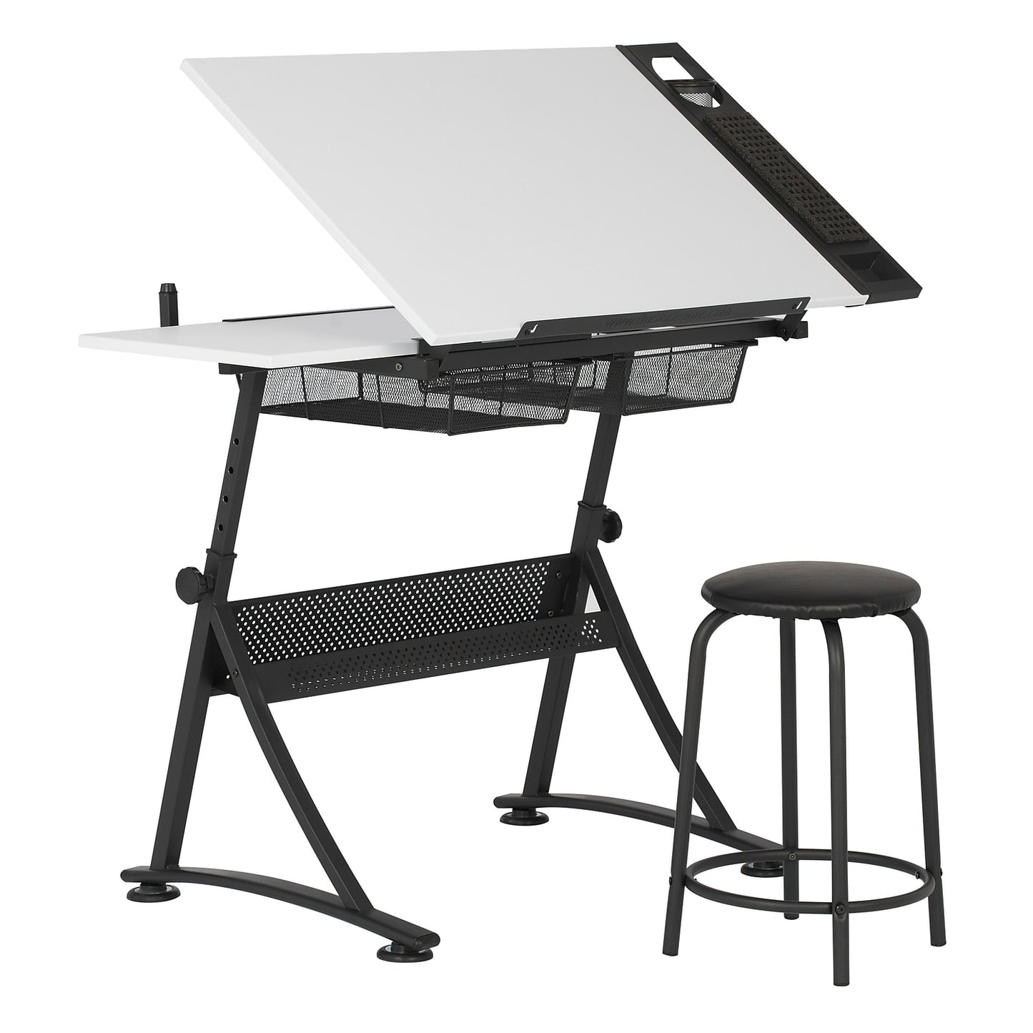 Studio Designs 47.75W Laminate Fusion Craft Center Drafting Table White 10102