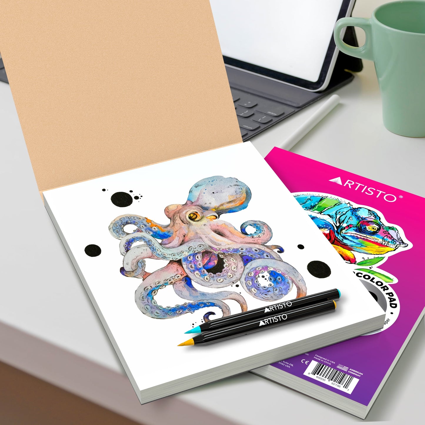 Artisto Watercolor Pads, 9 x 12", 300gsm, Pack of 2 (60 Sheets), Acid-free Paper