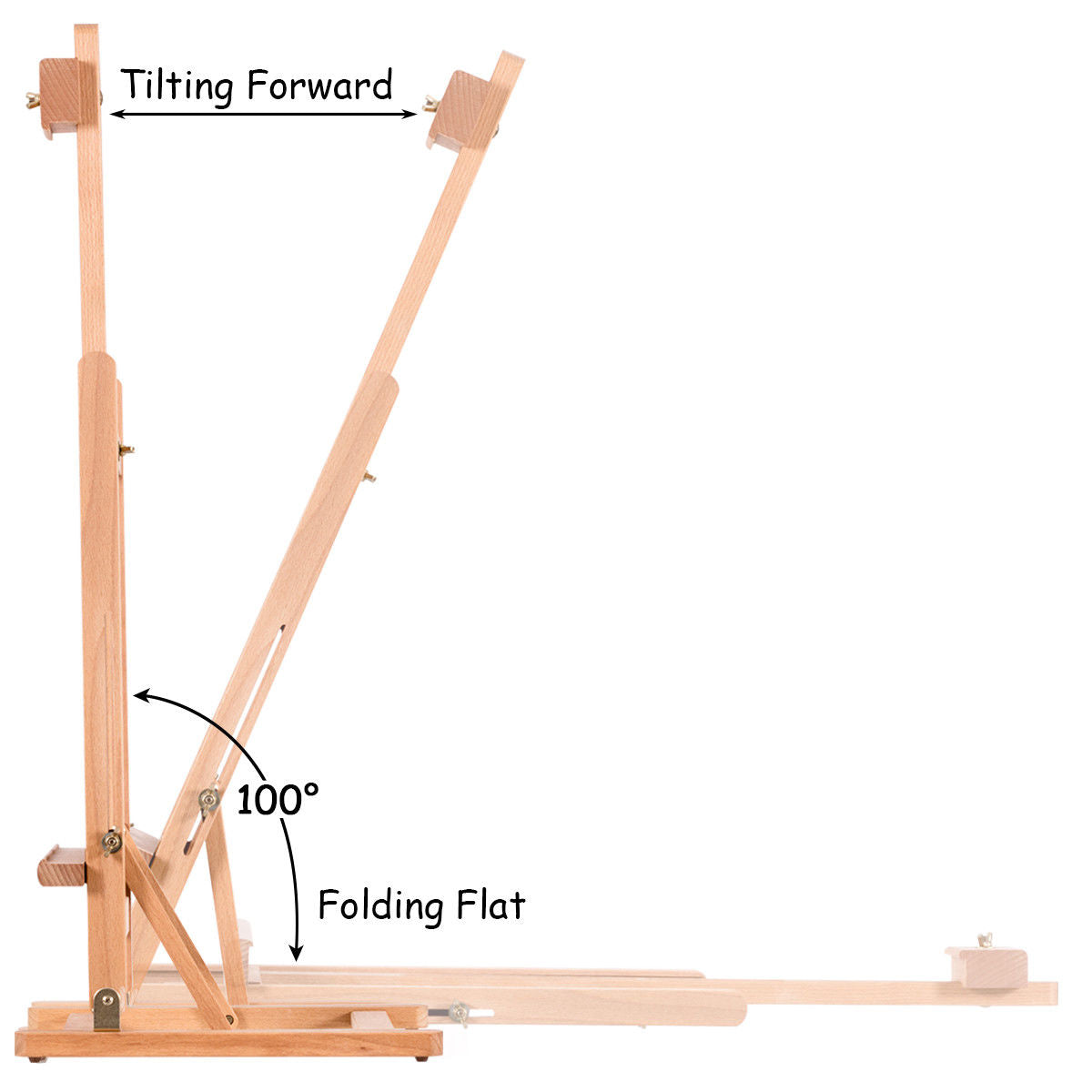 Costway Portable Wood Tabletop Easel H-Frame Adjustable Artist Painting Display Studio