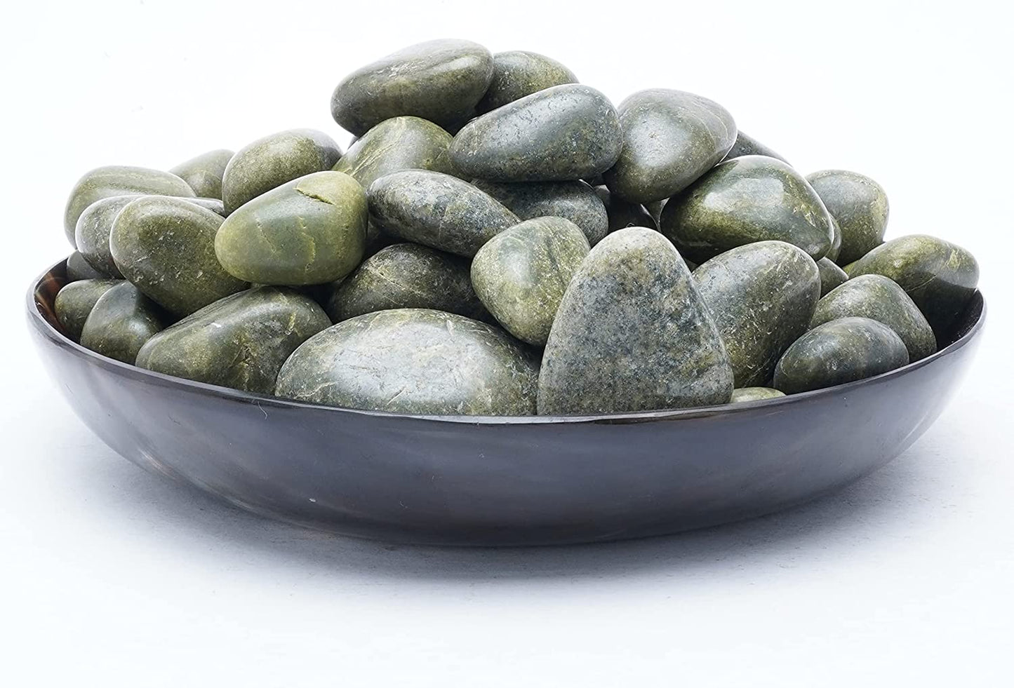 Crocon 1lb Green mica Tumbled Stones and Crystals Bulk, Polished Stones - Rock Collection