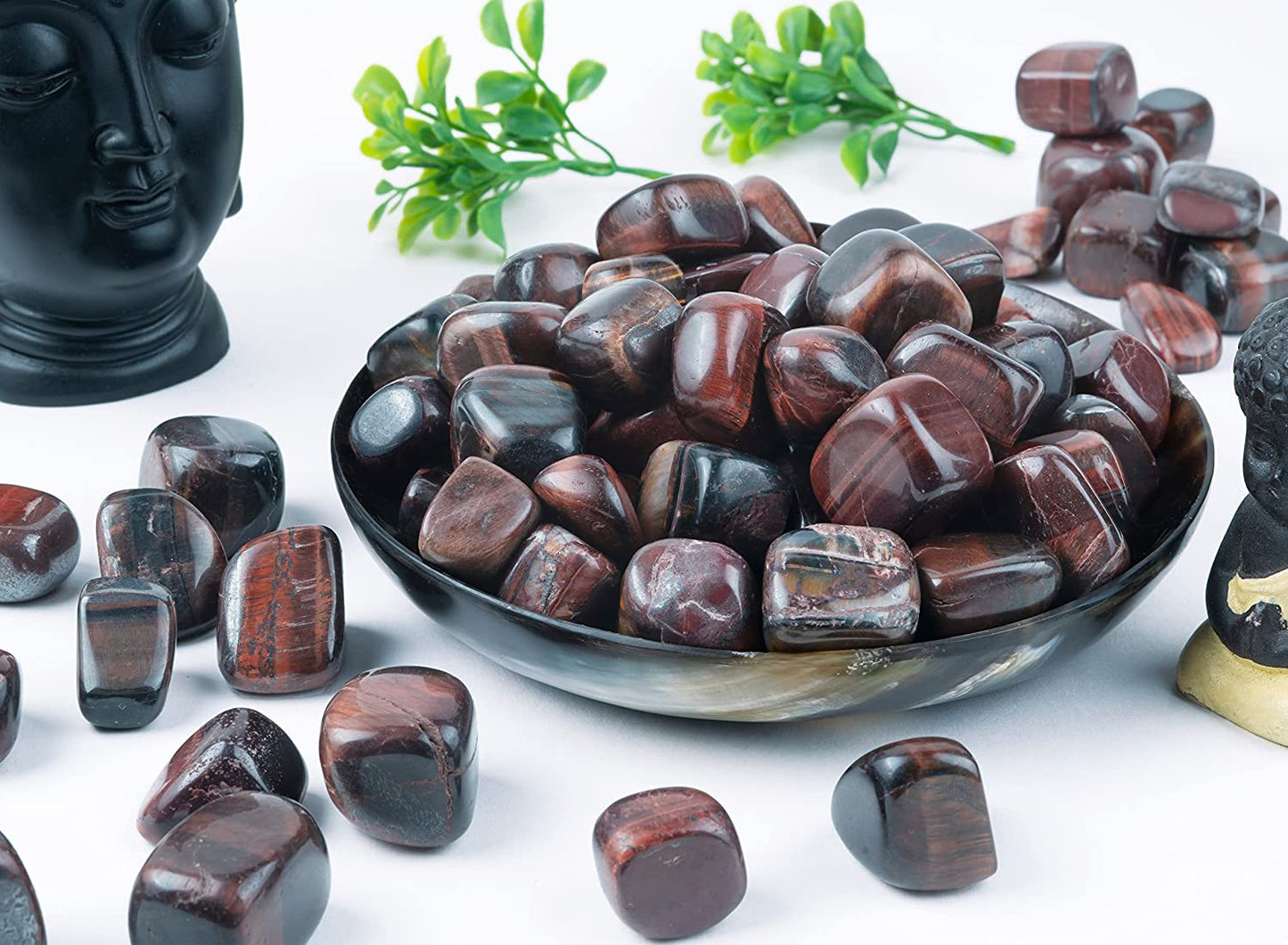 Crocon 1lb Red Tiger Eye Tumble Stones and Crystals Bulk Natural Crystal Kit Size : 20-25 mm