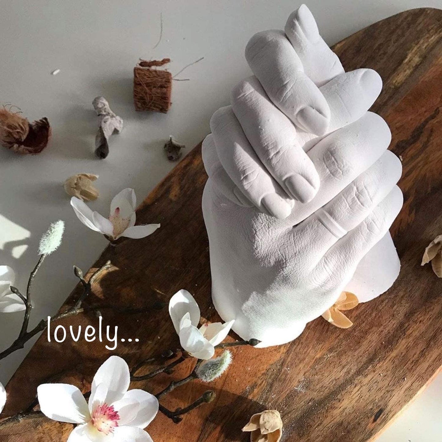 Hands Casting Kit, DIY Hand molding Kit. Hand Holding Craft for Couples, Adult & Child, Family, Friends. Anniversary, Wedding & Couples Gifts (Gold & Silver)