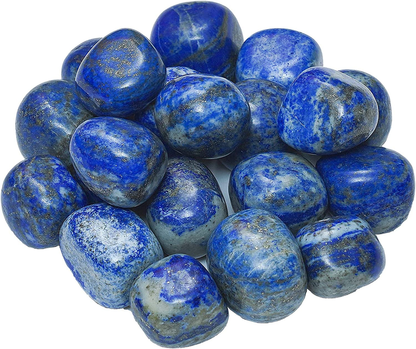 Ainuosen 1LB Natural Polished Tumbled Lapis Lazuli Crystals Stones 0.8-1.2 inch