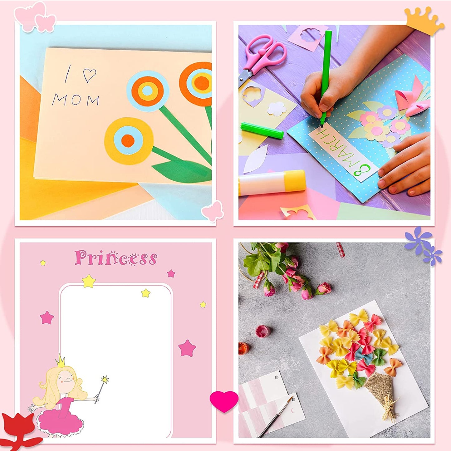 10 Pieces Craft Hole Punch Mini Craft Paper Punch Single Crafting Scrapbook Punch Shape Hole Puncher for DIY Craft, Scrapbook, Cards, Handmade Project, 10 Shapes