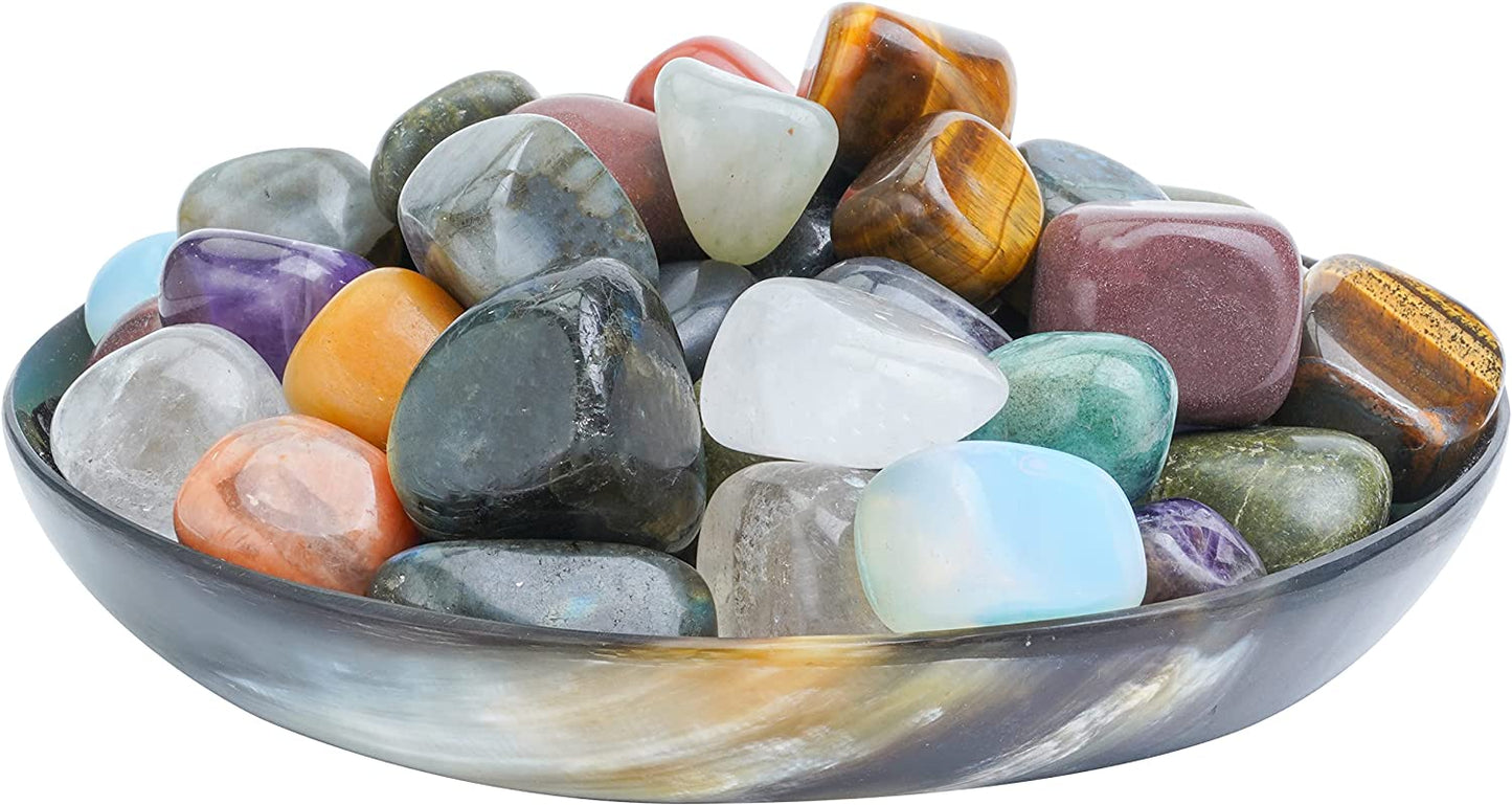 Zaicus 1lb Iolite Tumbled Stones |Natural Stones | Home Decor | Size 20-25 mm