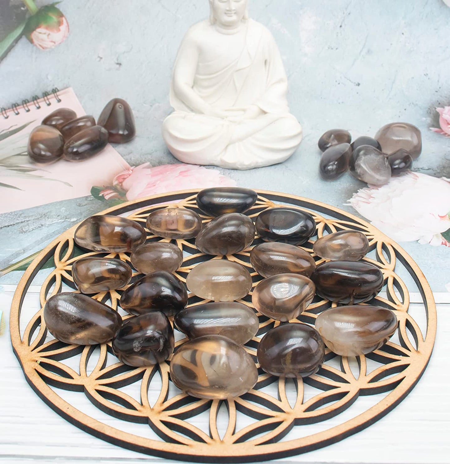 Crocon 1lb Red Tiger Eye Tumble Stones and Crystals Bulk Natural Crystal Kit Size : 20-25 mm