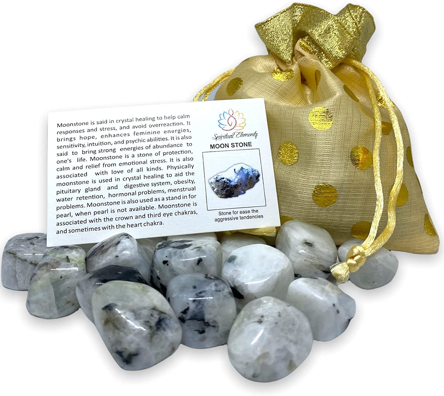 Spiritual Elementz Assorted Tumbled Stones (200-220 Grams Approx), Natural Tumble Stone