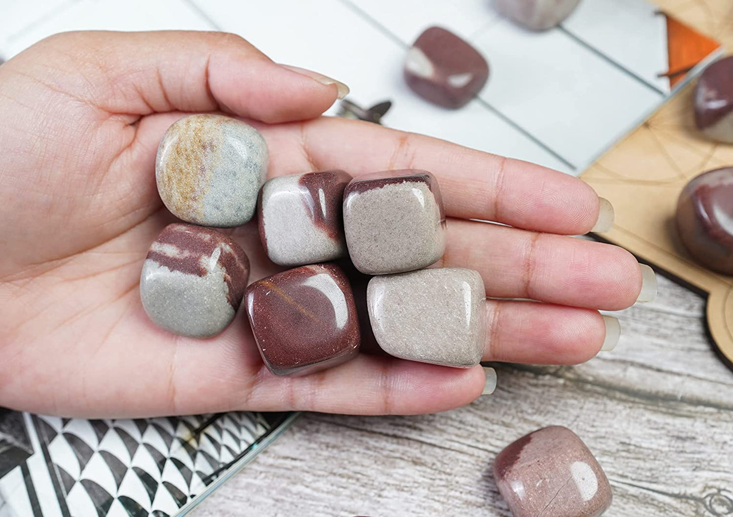 Bezavo Yellow Aventurine Tumbled Stones and Crystals Bulk 13 Pieces Set