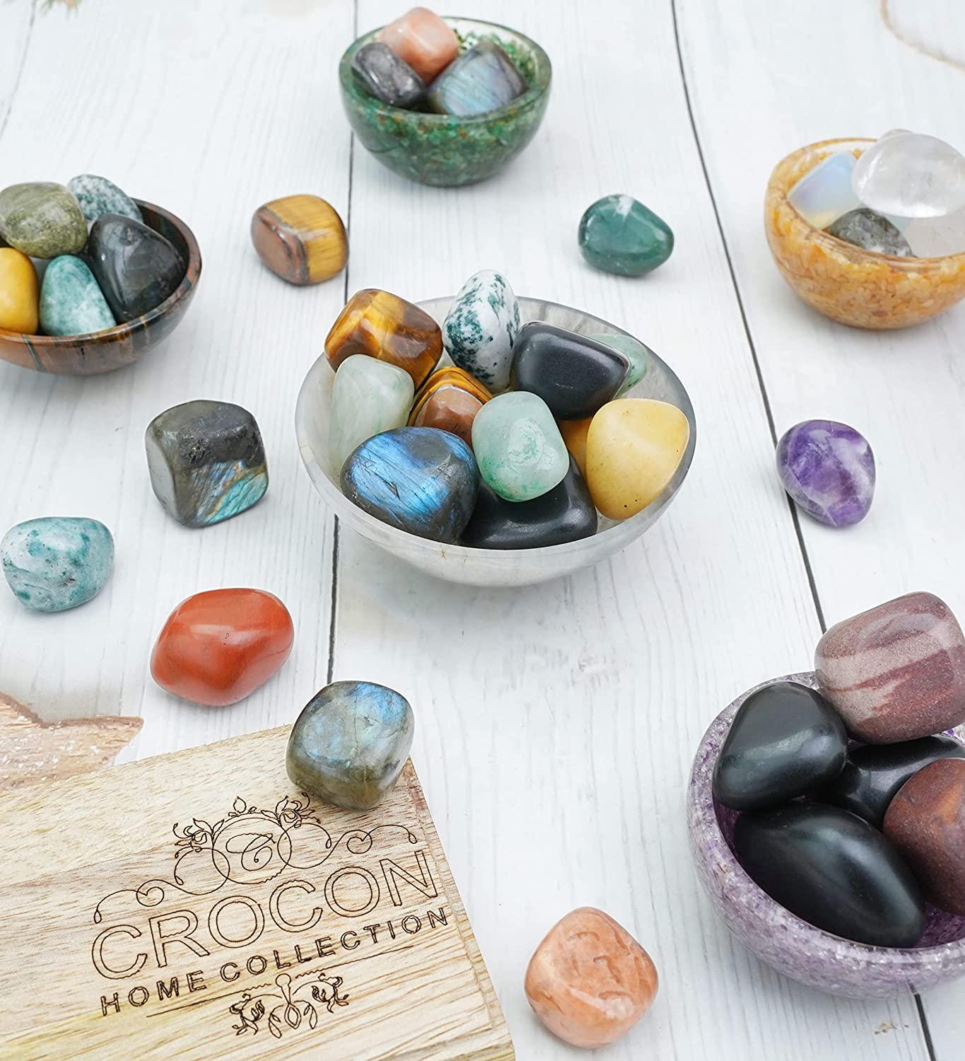 Crocon 1lb Red Tiger Eye Tumble Stones and Crystals Bulk Natural Crystal Kit Size : 20-25 mm