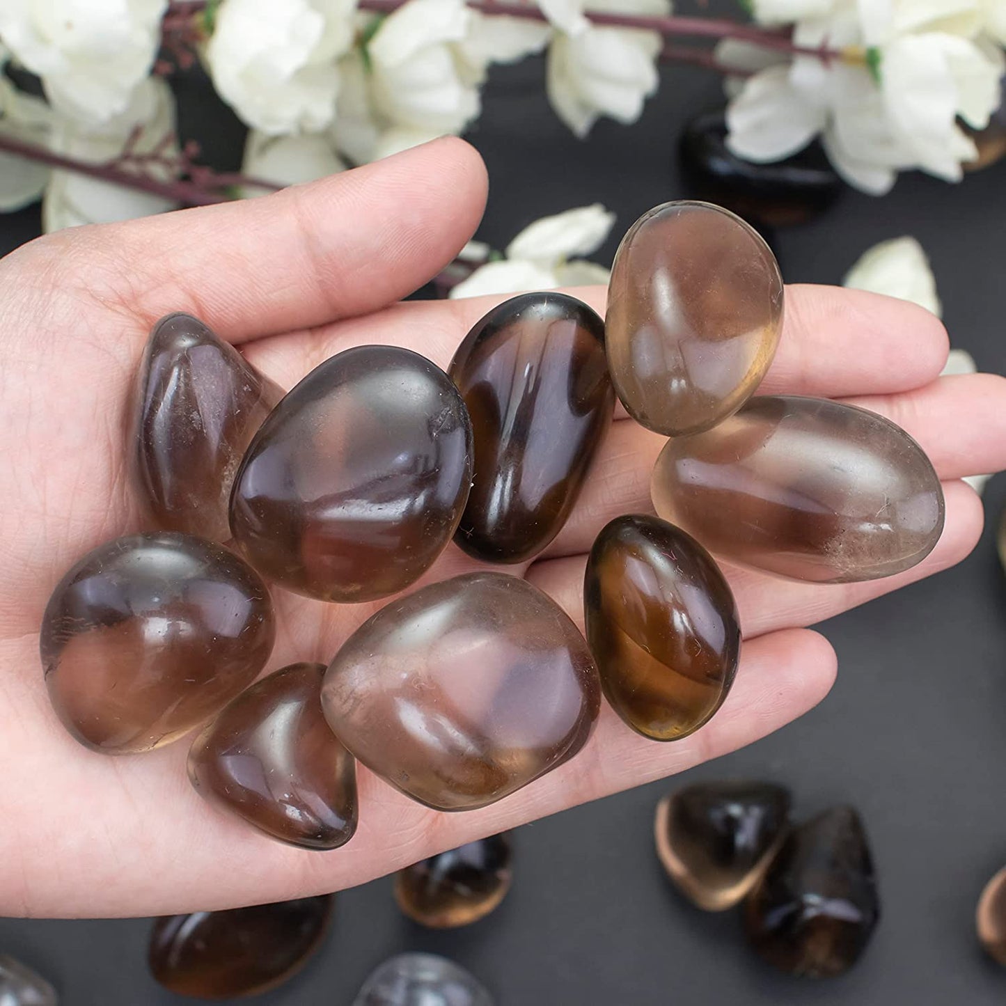Crocon 1lb Red Tiger Eye Tumble Stones and Crystals Bulk Natural Crystal Kit Size : 20-25 mm