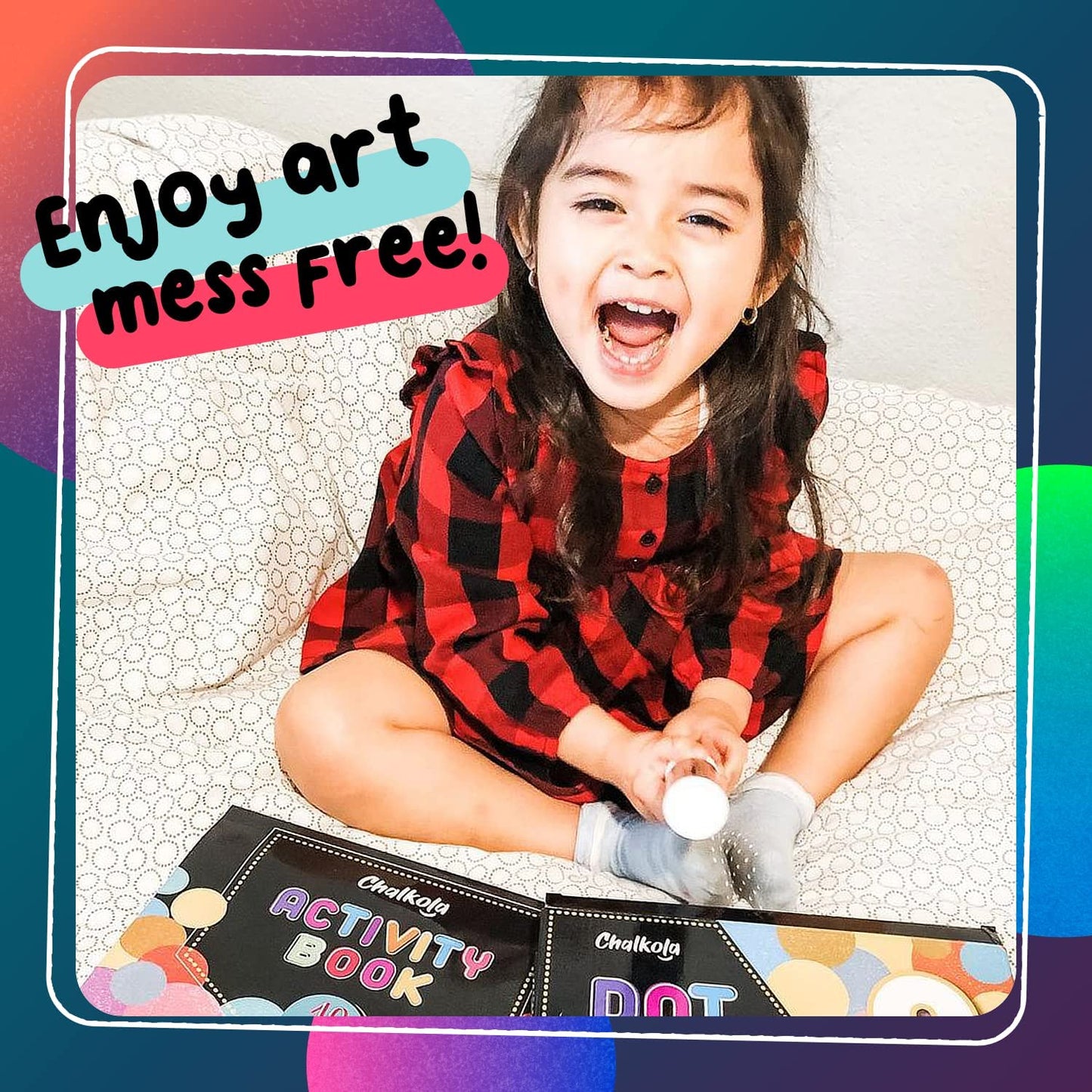 Chalkola Kids Washable Dot Markers 10 Shimmer Colors | Water-Based Non Toxic Paint Daubers for Toddlers | Fun Preschool Art Supplies