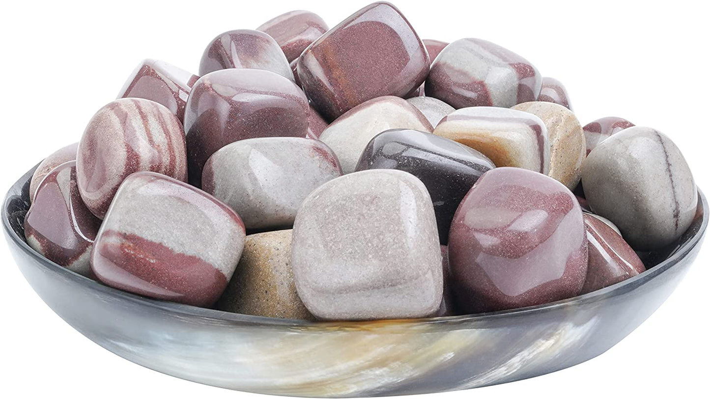 Crocon 1lb Green mica Tumbled Stones and Crystals Bulk, Polished Stones - Rock Collection