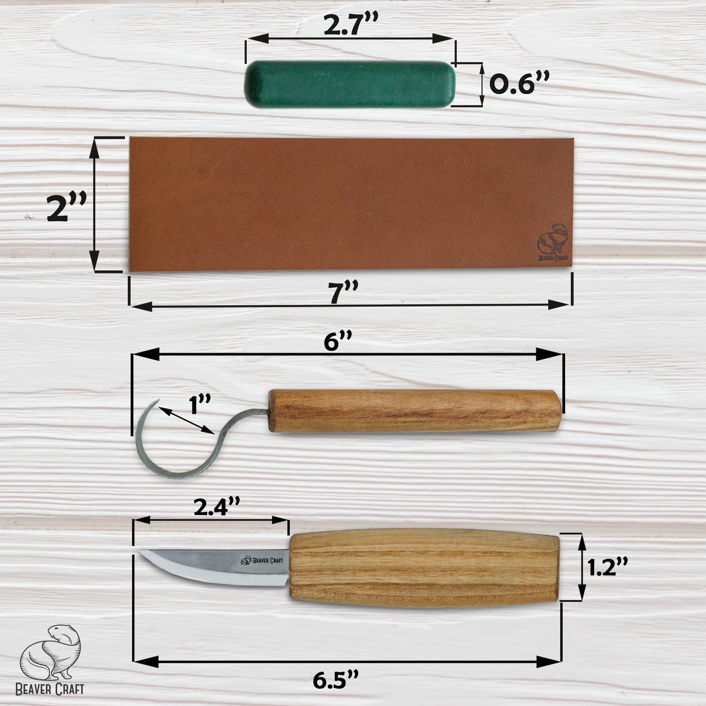 BeaverCraft S01 Wood Spoon Carving Knives Set
