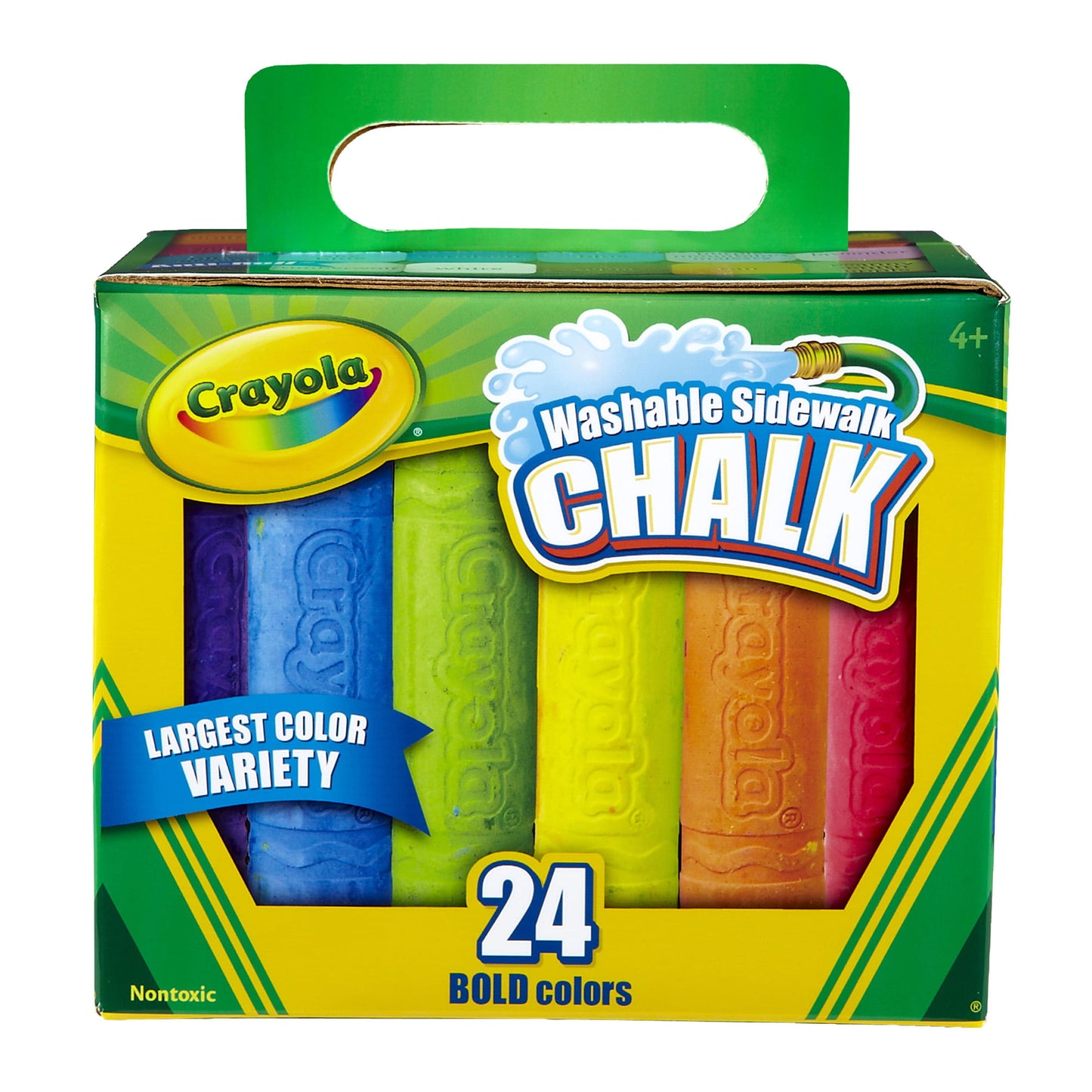 Crayola Washable Sidewalk Chalk, 24 Countper Box, Set Of 4 Boxes