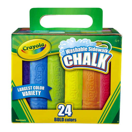 Crayola Washable Sidewalk Chalk, 24 Countper Box, Set Of 4 Boxes