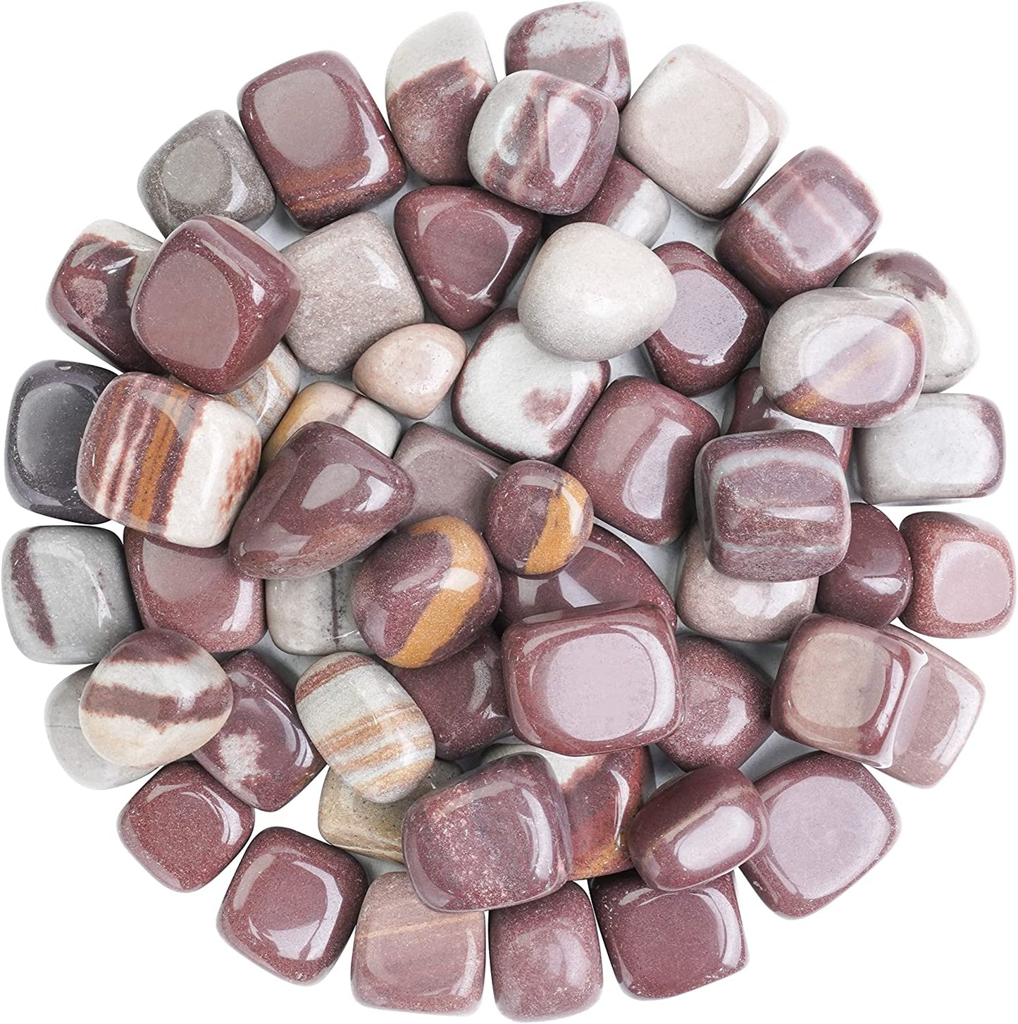 Crocon 1lb Green mica Tumbled Stones and Crystals Bulk, Polished Stones - Rock Collection