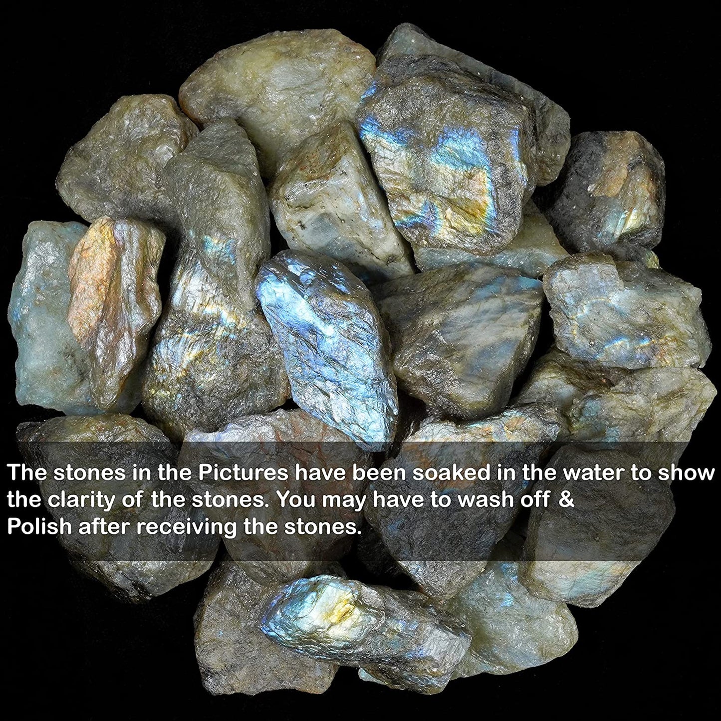 Crocon Sodalite Rough Bulk Natural Stone Raw Gemstone, 1 LB/454 gram rough stones