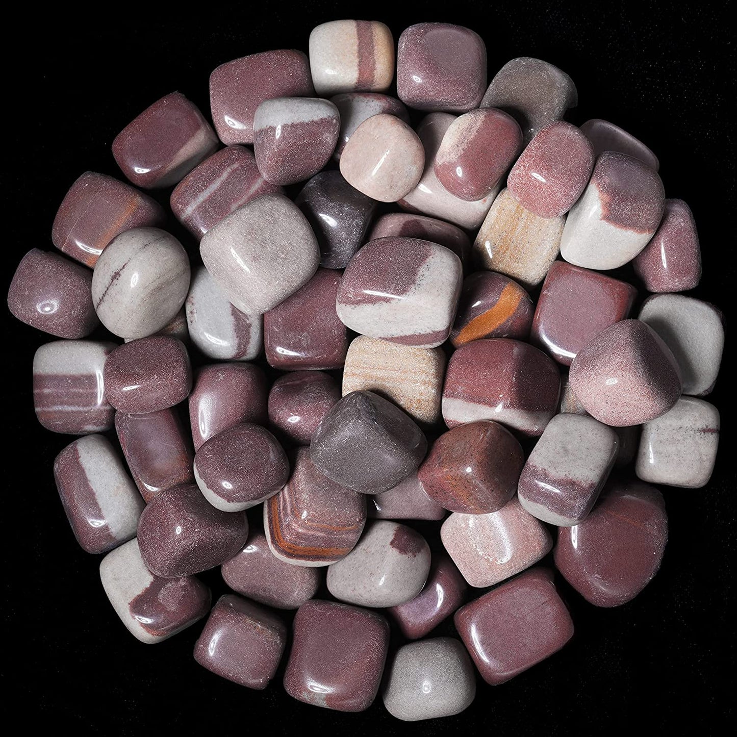 Crocon 1lb Green mica Tumbled Stones and Crystals Bulk, Polished Stones - Rock Collection