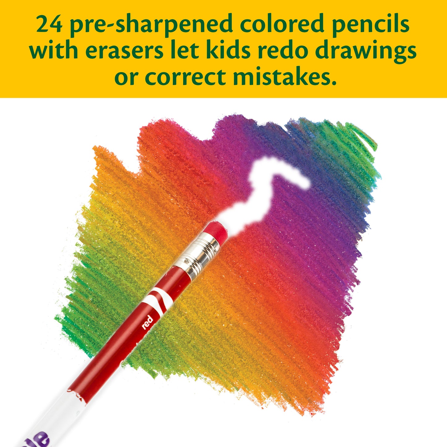 Crayola Erasable Colored Pencils, Art Tools, Adult Coloring, 24 Count