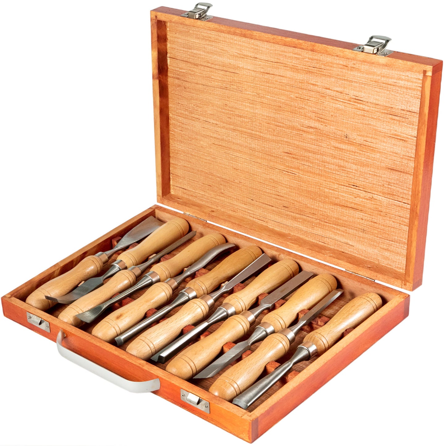 VEVOR Wood Chisel Sets 12 pcs Wood Carving Hand Chisel 3-3/4 inch Blade Length