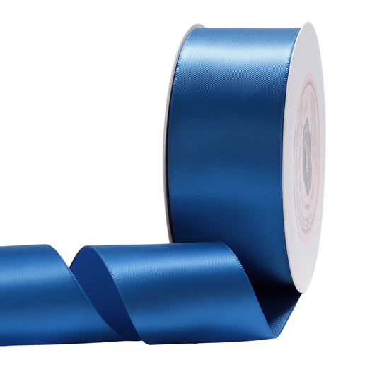 VATIN 1-1/2 inch Wide Royal Blue Single Faced Polyester Satin Ribbon - 6 Yards Spool