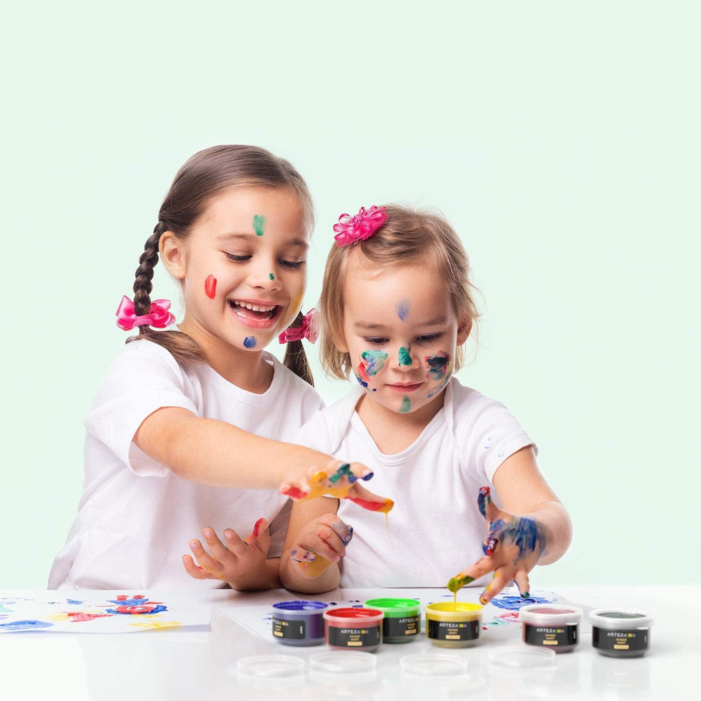 Arteza Kids Finger Paints, Assorted Colors, 30ml - 30 Pack