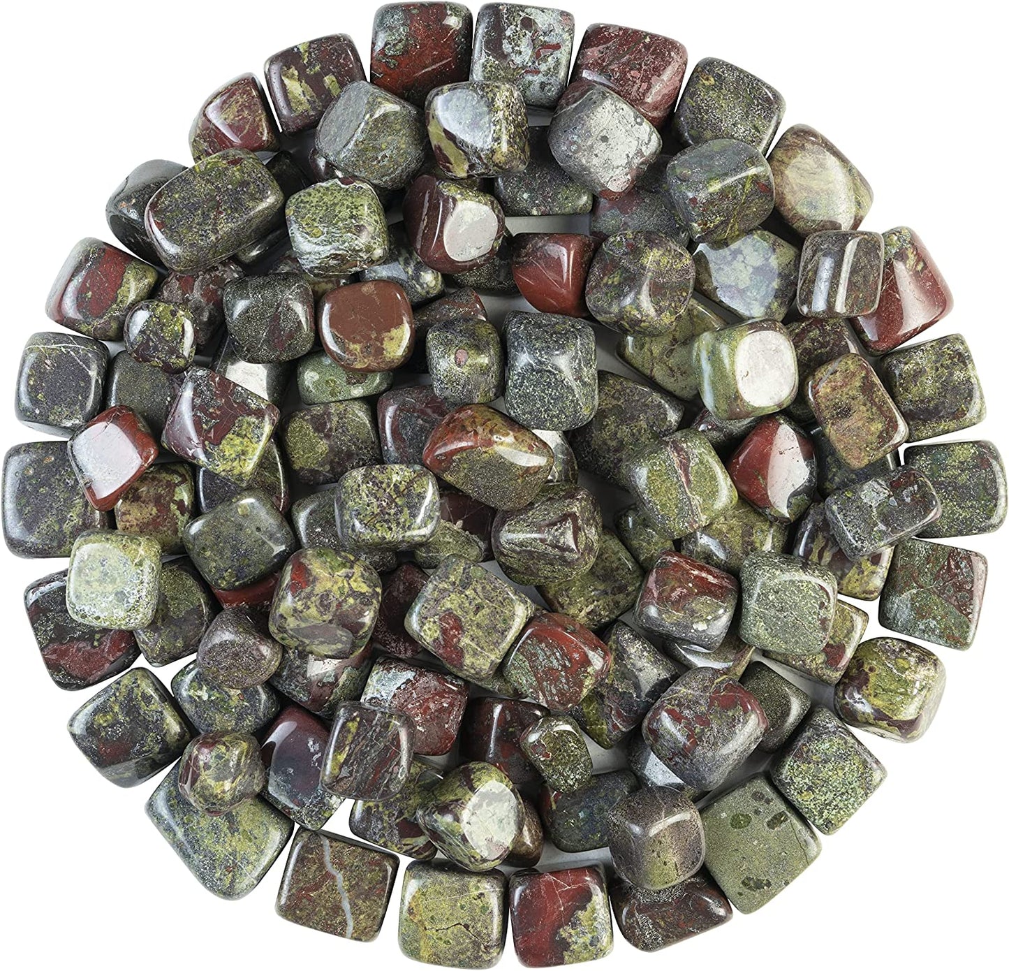 Crocon 1lb Green mica Tumbled Stones and Crystals Bulk, Polished Stones - Rock Collection