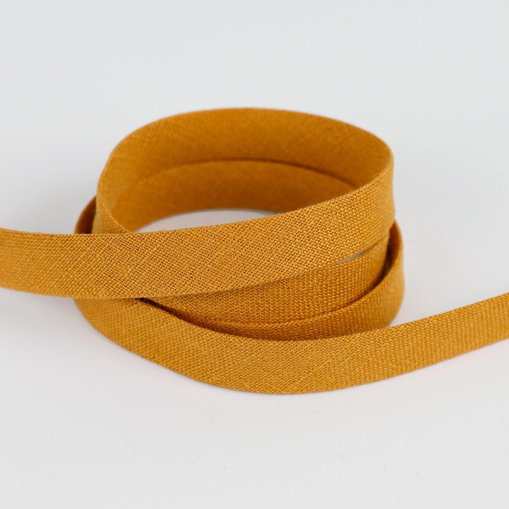 Vintage Finish Linen Bias Binding - Mustard