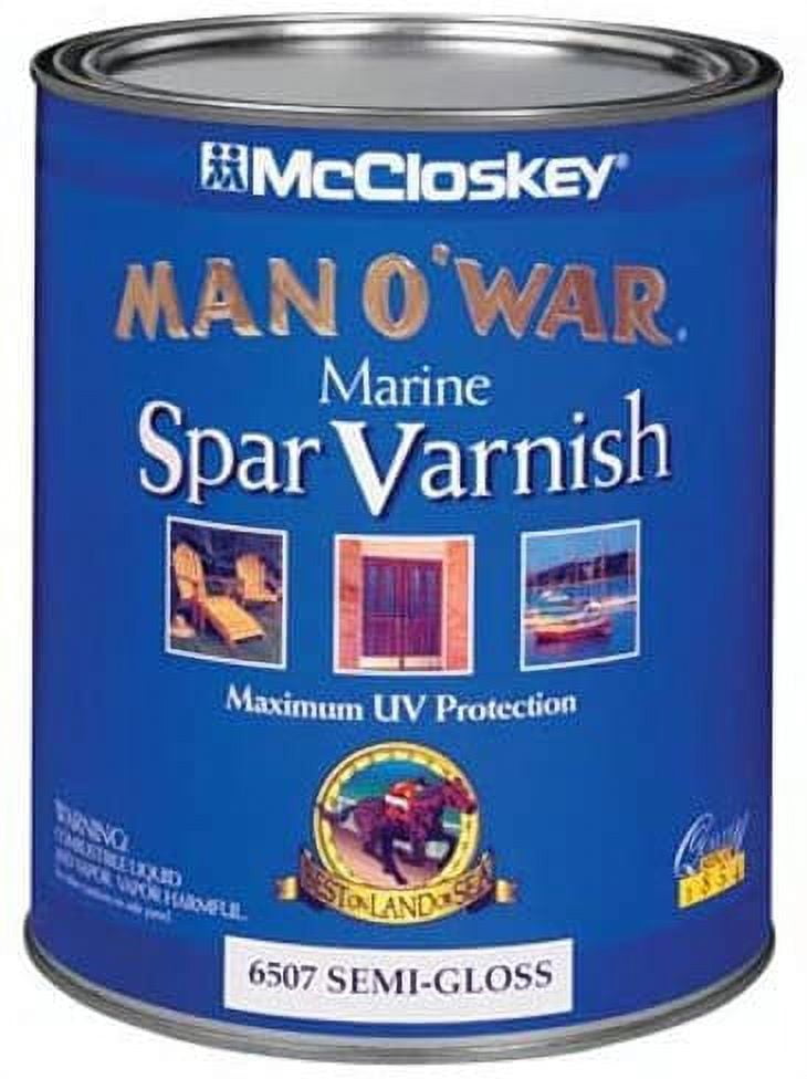 MCCLOSKEY 6507 Man O War  Marine Spar  Varnish, Semi-gloss