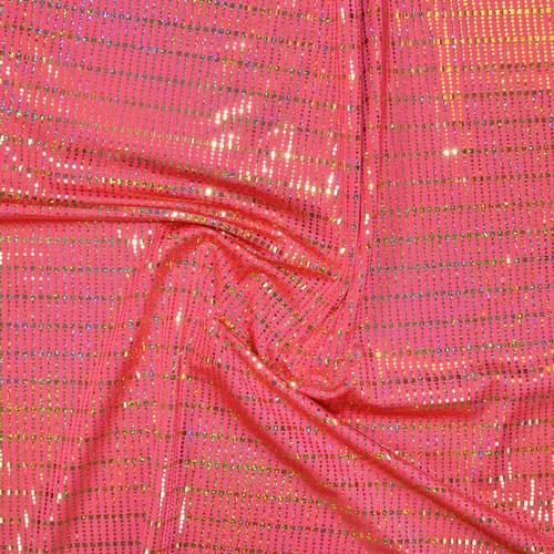 Nylon Spandex & Tower Lines Hologram