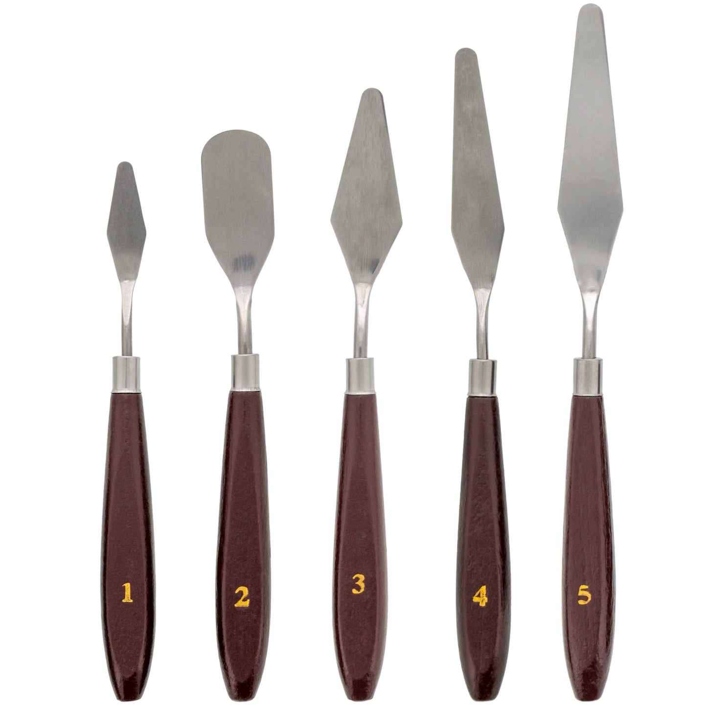 U.S. Art Supply 5-Piece Stainless Steel Palette Knife Set
