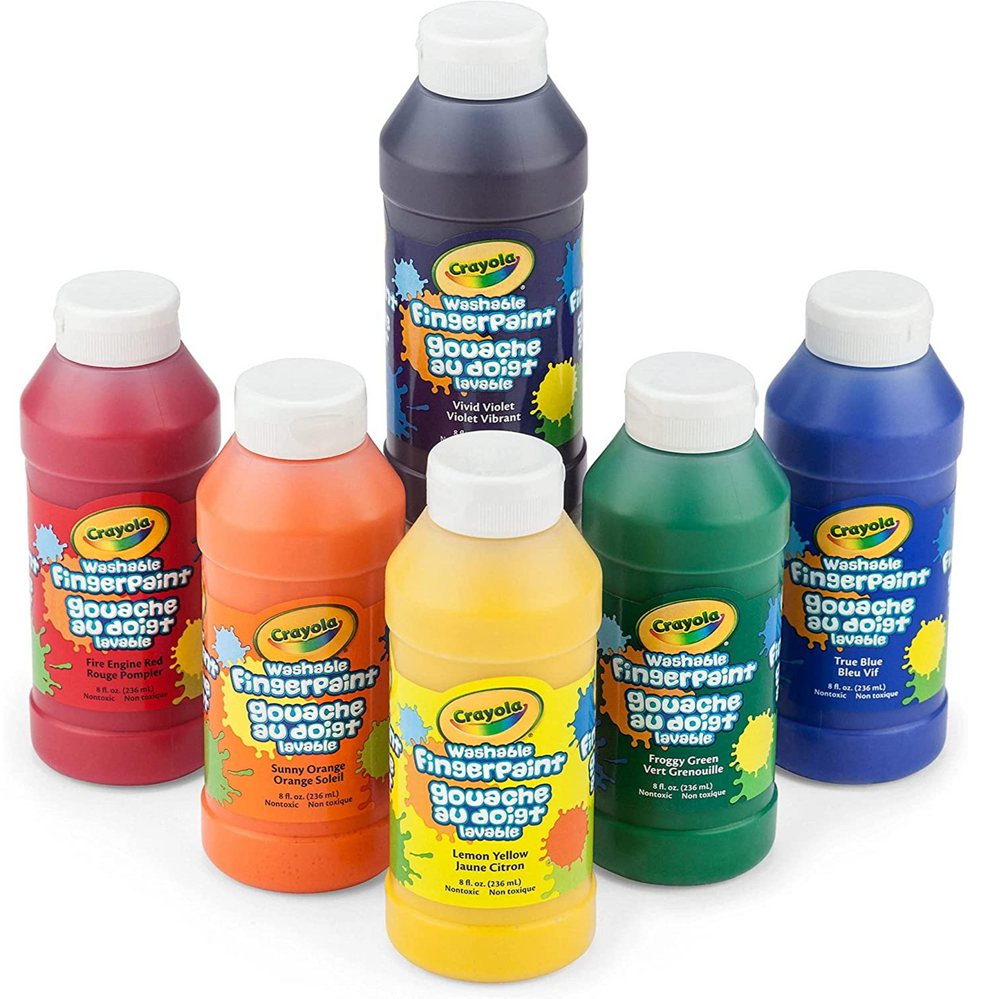Crayola Washable Finger Paints (6 Count) Kids Paint Set