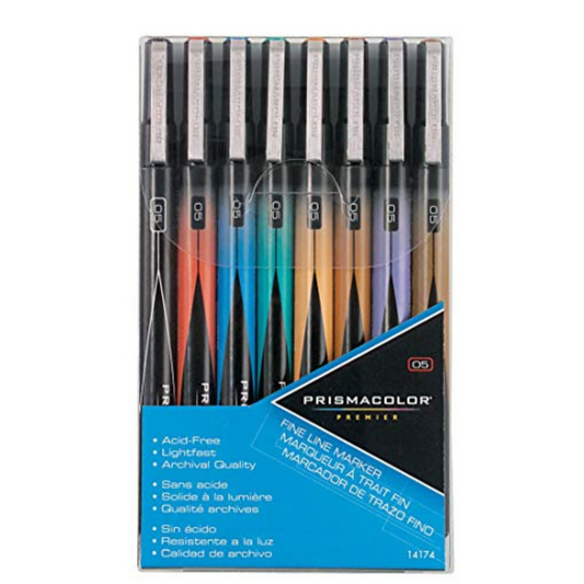 Prismacolor Premier Illustration Marker Set, Fine Tip, Assorted Colors, Set of 8
