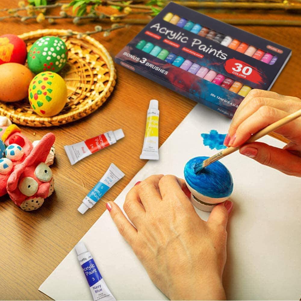 Acrylic Paint Set, Shuttle Art Tubes Artist Quality Non Toxic Rich Pigments Colors