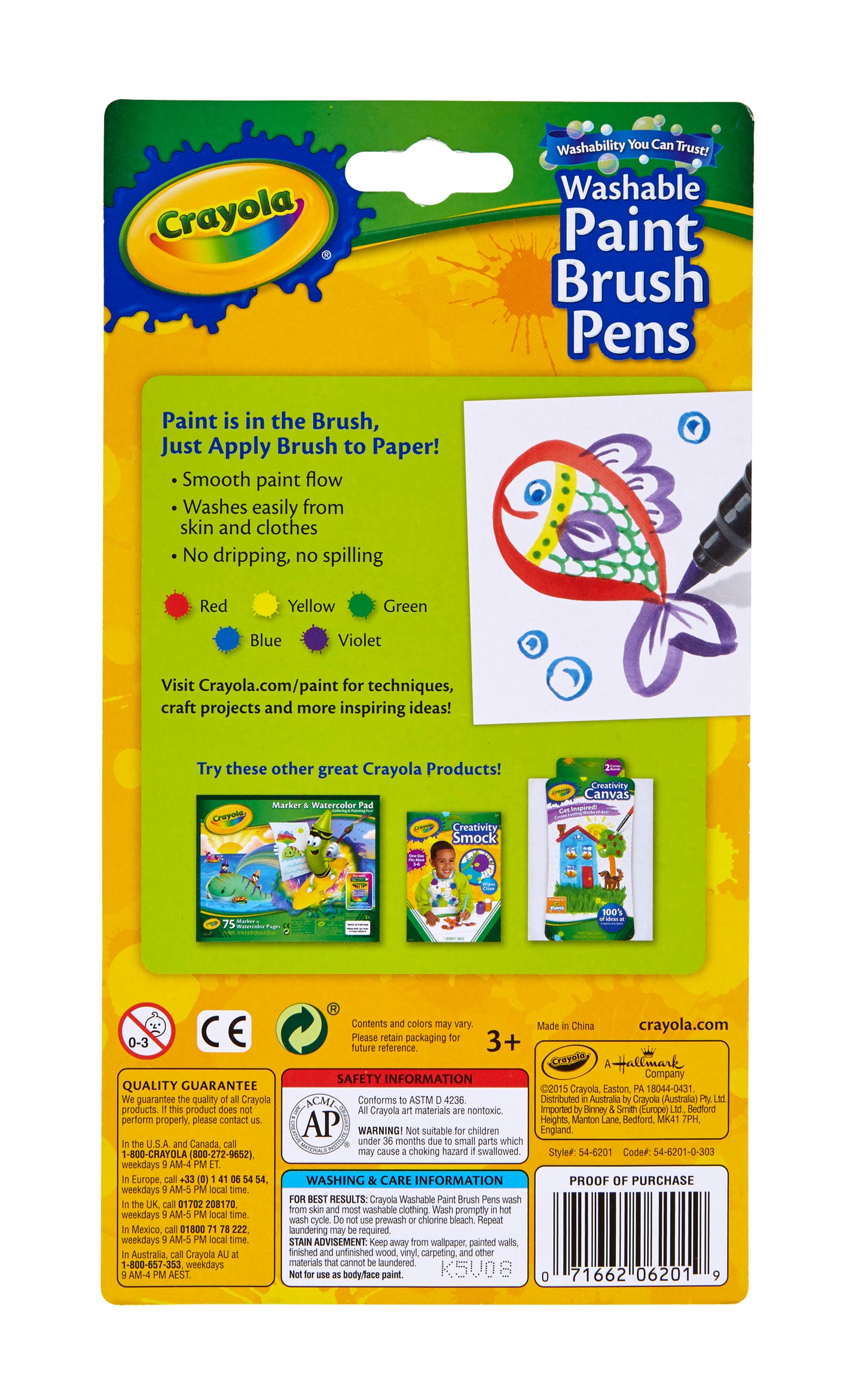 Crayola Paint Brush Pen Set, 5-Colors
