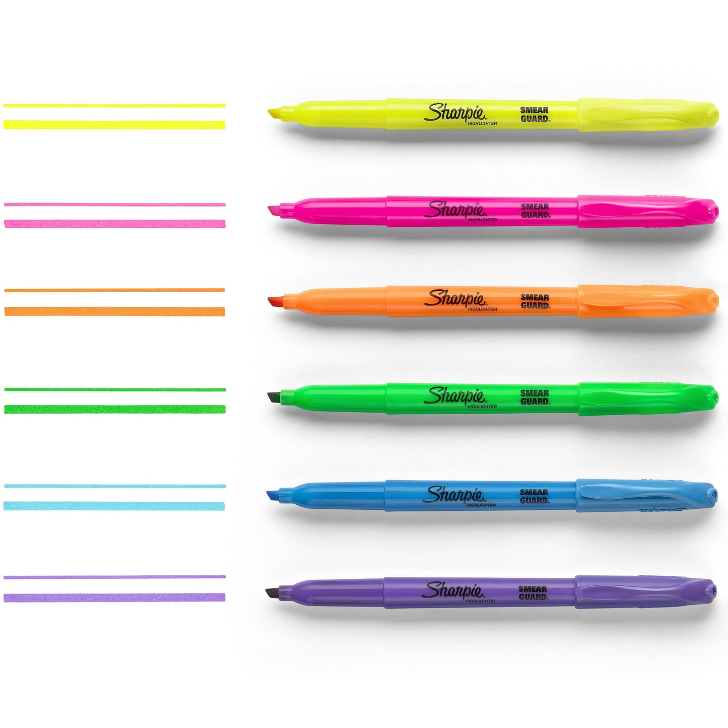 Sharpie Pocket Highlighters, Chisel Tip, Fluorescent Colors, 12 Count