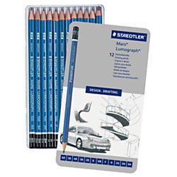 Staedtler Mars Lumograph Art Drawing Pencils, 12 Pack, 100 G12