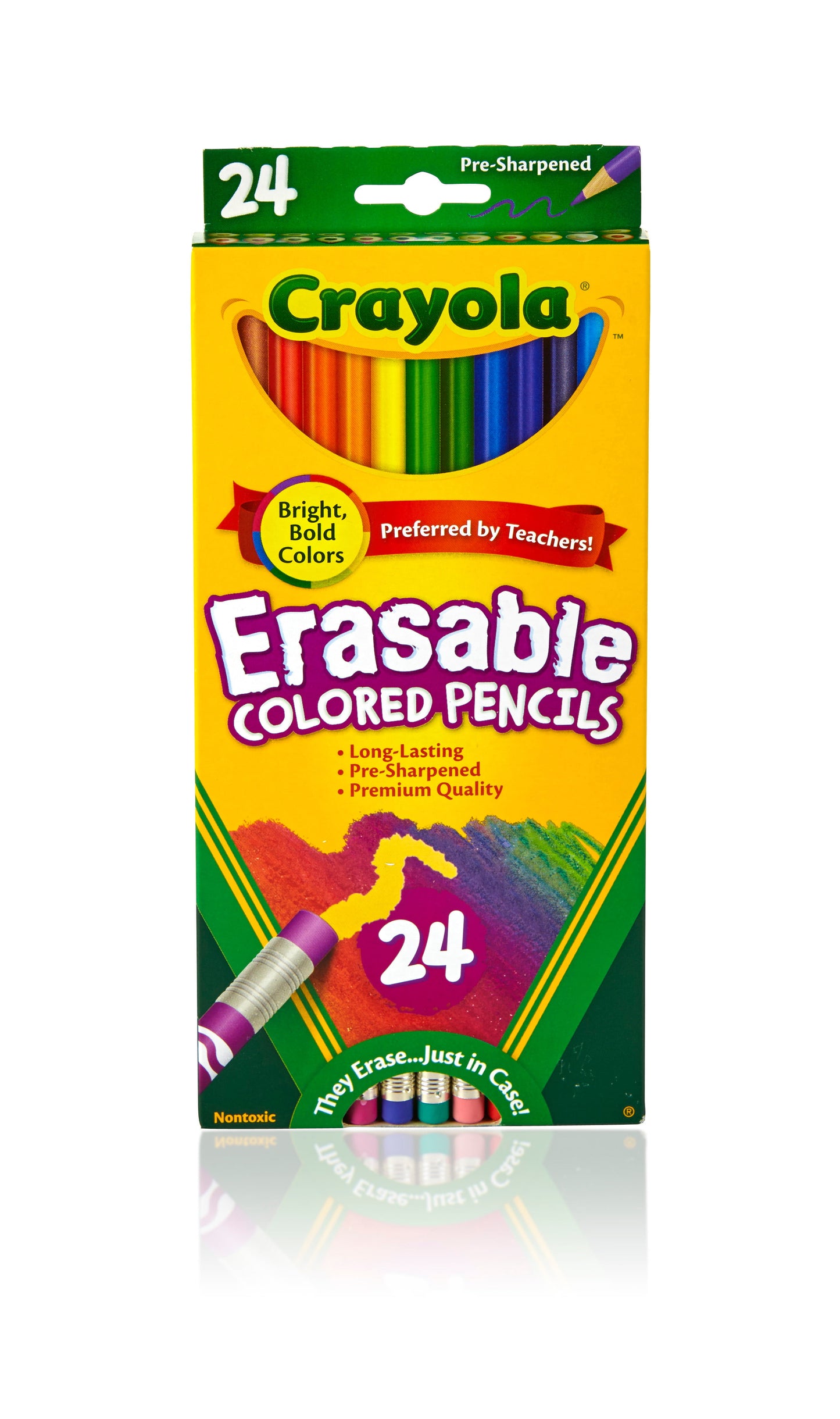 Crayola Erasable Colored Pencils, Art Tools, Adult Coloring, 24 Count