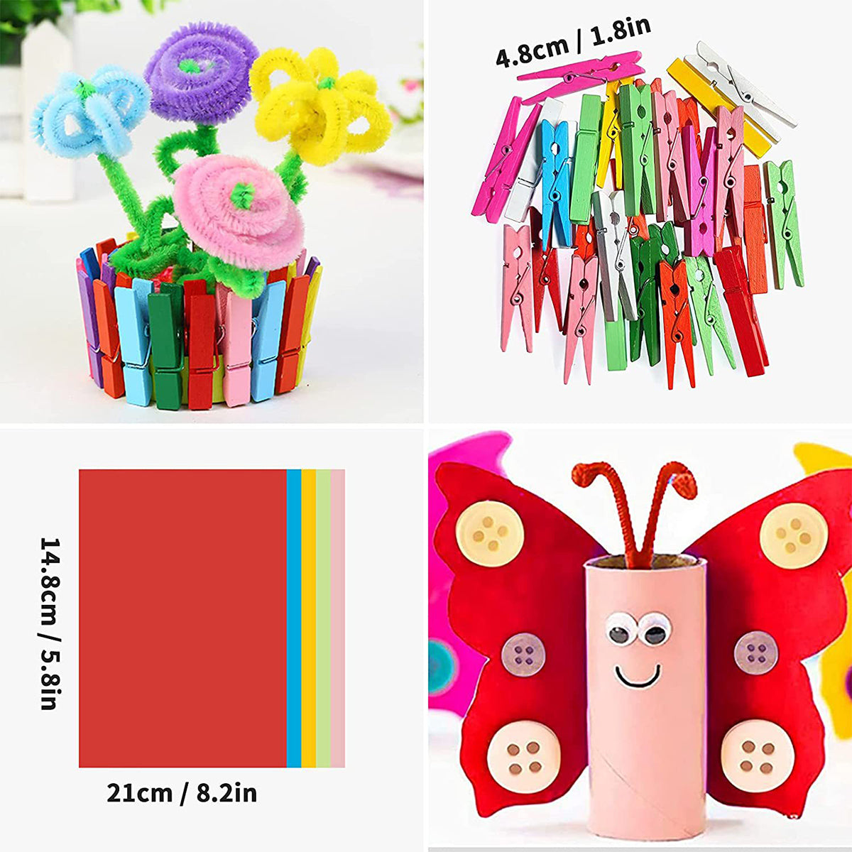Alongen DIY Art Craft Sets Craft Supplies Kits for Kids Toddlers Children Craft Set Creative Craft Supplies for School Projects